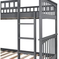 thumbnail image 5 of Convertible Wood Twin-Over-Twin Bunk Bed with Storage Drawers and Ladder - Can Be Divided Into Two Daybeds, 5 of 9