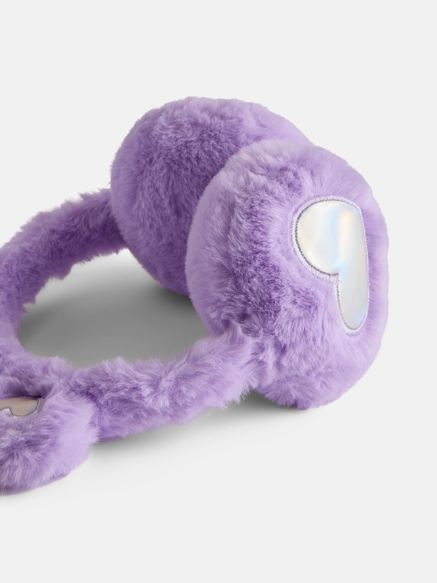 Justice Girls Faux Fur Earmuff and Glove Set, Purple