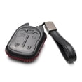 thumbnail image 2 of Vitodeco Genuine Leather Smart Key Fob Case with Leather Strap Compatible for GMC Acadia, GMC Terrain (2017 - 2025 Models ) - 5-Button, Black/Red, 2 of 5