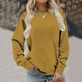 thumbnail image 4 of Chemises de Compression à Manches Longues pour Femmes à Col Rond Uni Plus Sweat-Shirt Oversize Pulls Coupe Ample à la Mode des Hauts Légers pour les Femmes de Grande Taille, 4 of 6