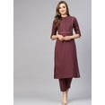 thumbnail image 4 of Idalia Raspberry Color Kurta With Pants, 4 of 5