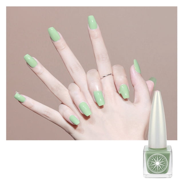 BKER Water Based Nail Polish Micro Glue Quick Drying Non Baking Durable Non Peelable Student Sequins Fine Flash Manicure Set 7.5ml