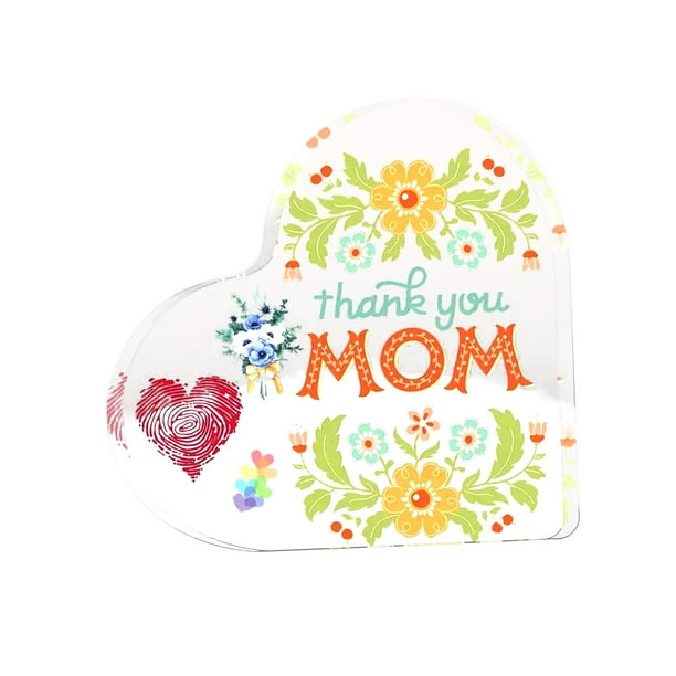 de corazón acrílico, regalo del día de la madre, regalo de mamá de hijo, recuerdo, Navidad, regalo significativo