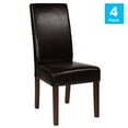 thumbnail image 3 of Flash Furniture Greenwich Series Parsons Chair, Set of 4, Brown LeatherSoft, 3 of 13