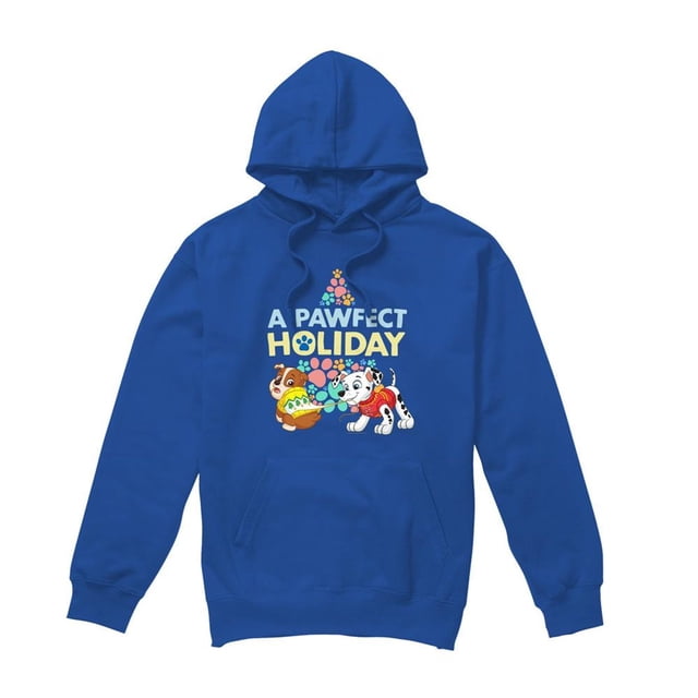 Pat' Patrouille Chandail à Capuchon de Noël pour Hommes A Pawfect Holiday Rubble & Marshall