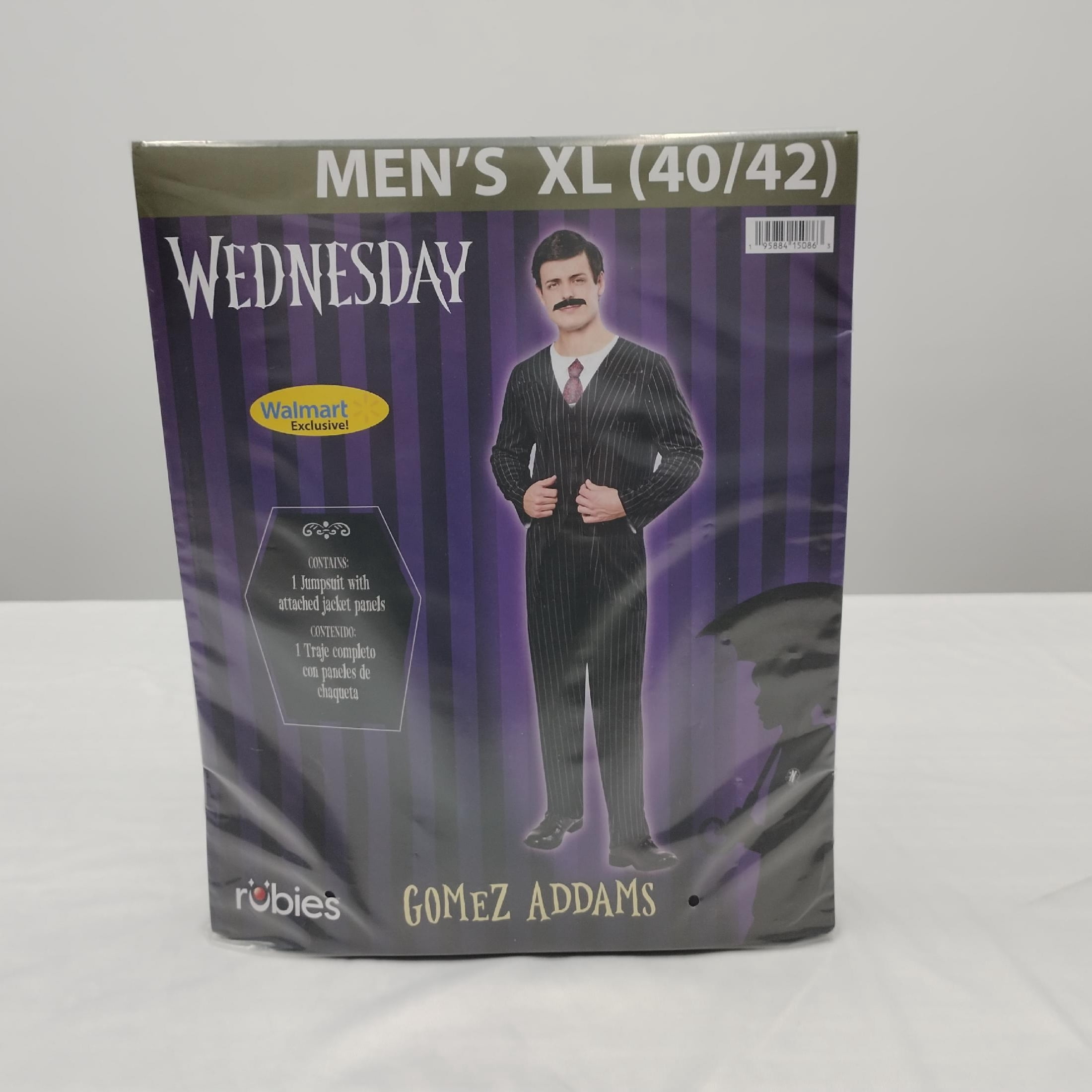 Wednesdays Gomez Halloween Costume for Adults, Men's Size M (32/34), by Rubies