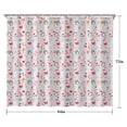 thumbnail image 5 of Pink Christmas Santa and Penguin Pattern Shower Curtain 84"x72" ,Bathroom Decorative Shower Curtains Set with 12 Hooks,Modern Waterproof Washable Shower Curtain, 5 of 6