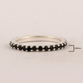 thumbnail image 4 of 2MM Round Shape Black Spinel 925 Sterling Silver Full Eternity Valentines Day Gifts Ring, 4 of 5