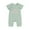 Green, variant on Generic Baby Boy Girl Ribbed Romper Short Sleeve Rainbow Patter Jumpsuit Outfits Clothes Summer Bodysuit for 0-2Years