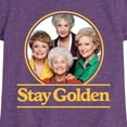 thumbnail image 3 of Golden Girls - Stay Golden Group - Toddler And Youth Girls Short Sleeve Graphic T-Shirt, 3 of 5