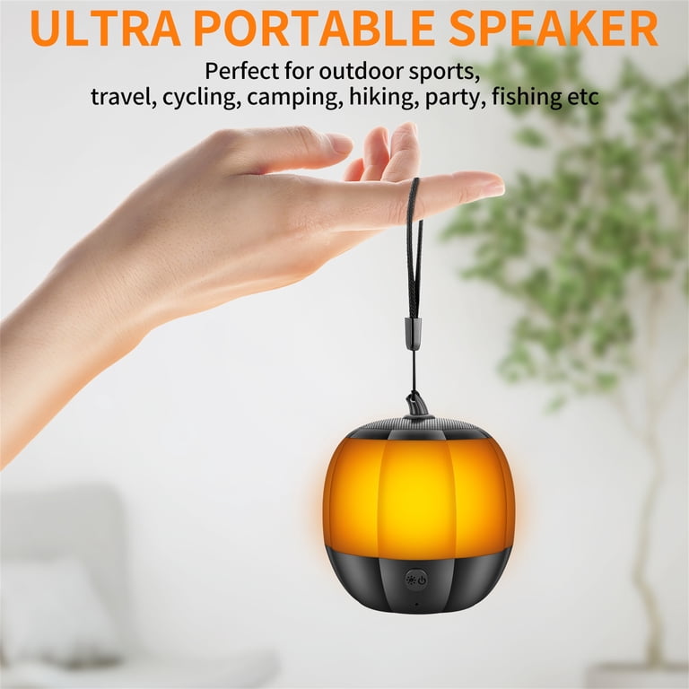 LFS Mini Bluetooth Speaker, Pumpkin Design, 7 Color LED, 12H
