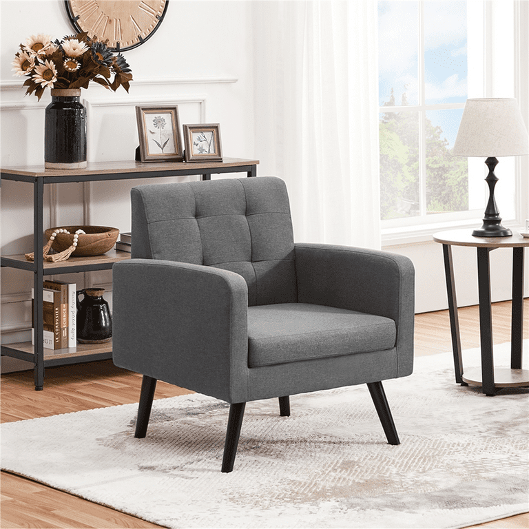 Modern Fabric Tufted Accent Arm Chair