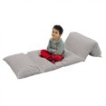 thumbnail image 1 of Grey Floor Pillow Lounger Cover, Siamese Cat on Wall Design Playing and Posing Feline Kitty Design, Nap Mat Printed Fabric Case for 5 Pillows, 88" x 36", Pale Grey, by Ambesonne, 1 of 5