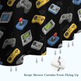 thumbnail image 6 of Retro Consoles Games Icons Black Pattern Shower Curtain 72"x72" ,Bathroom Decorative Shower Curtains Set with 12 Hooks,Modern Waterproof Washable Shower Curtain, 6 of 6