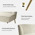 thumbnail image 6 of Tina's Home Velvet Upholstered Loveseat Sofa with Gold Metal Legs, Living Room Chair Tufted Back Home Bedroom Tan, 6 of 9