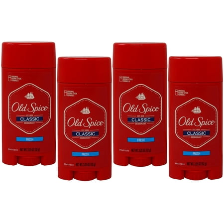 Old Spice Classic Deodorant Stick, Fresh 3.25 oz (Pack of 4)