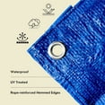 thumbnail image 2 of TARP SUPPLY Inc. 15'x20' Mutipurpose Blue Poly Tarp with Aluminum Grommets and Rope Reinforced Edges,Waterproof,UV Resistant Lightweight 5 Mil Protective Cover for Car,Camping,Outdoor, 2 of 9