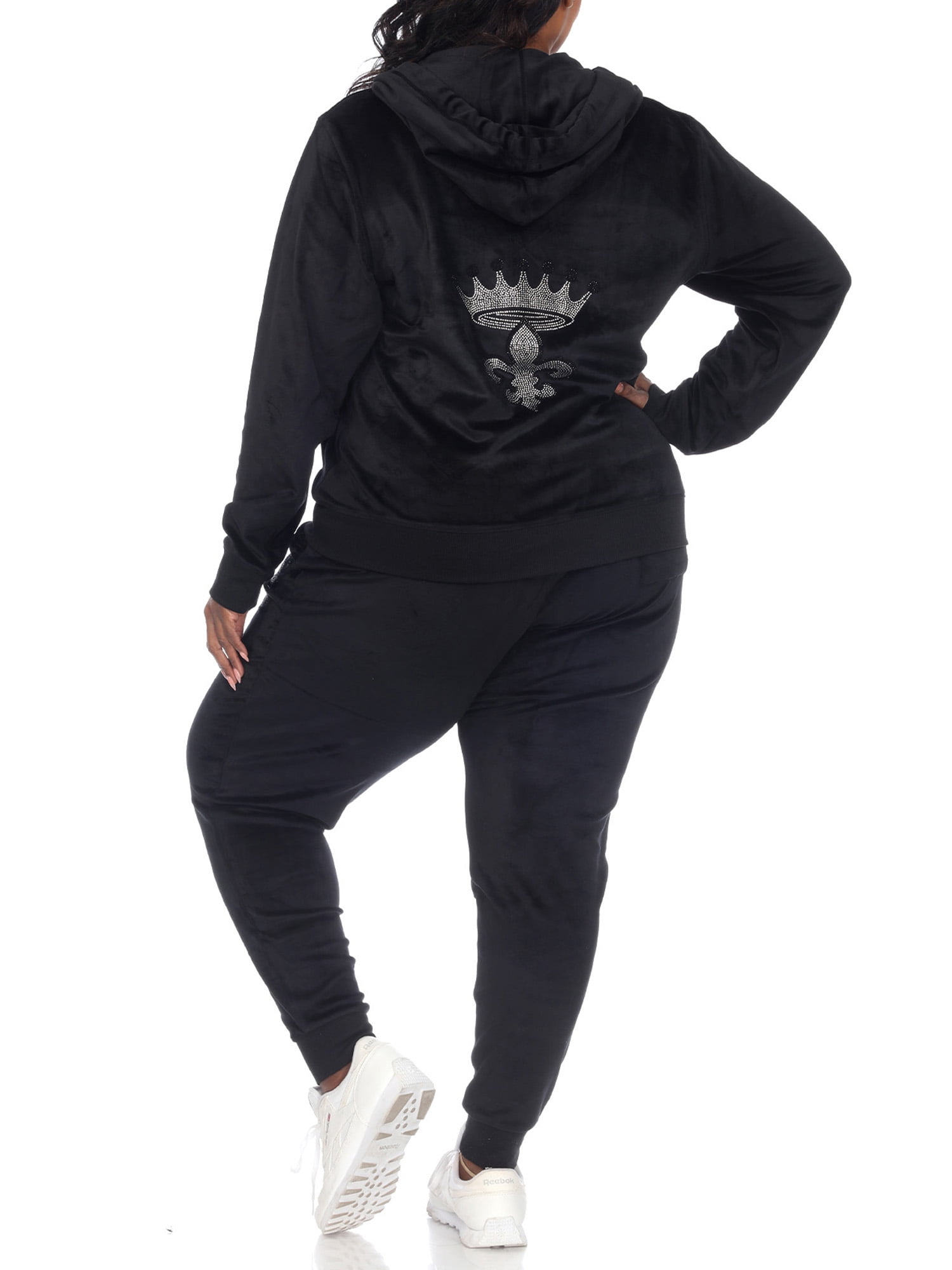 Buy 2 Piece Womens Plus Size Velour Set Jogging Set Hoodie Pants Track Suit  1X-2X-3X Online at desertcartINDIA