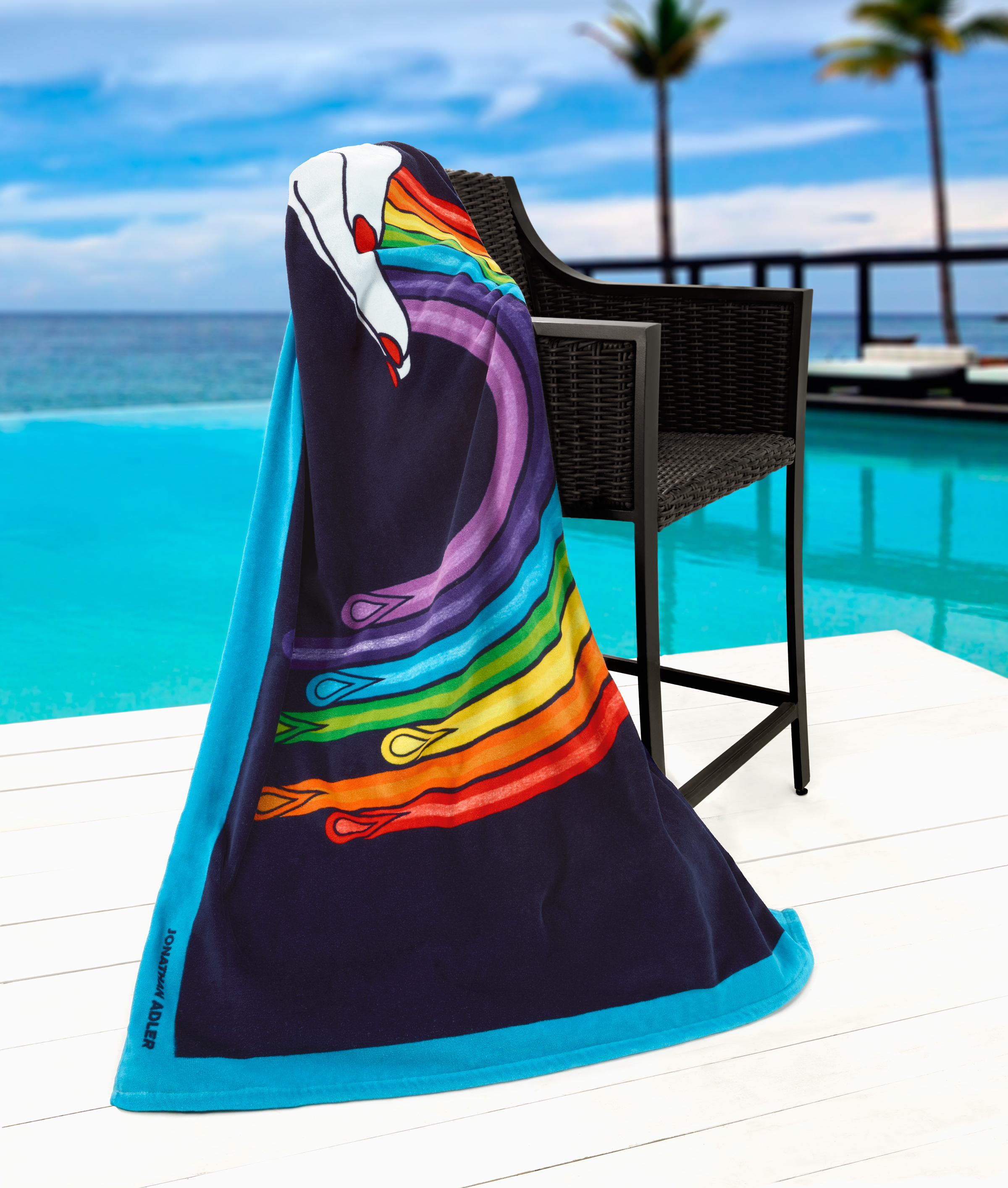 bath multicolor avanti linens jonathan adler drip rainbow beach towel home uni tankers dk