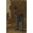 thumbnail image 2 of Paul Albert Baudouin 13x18 Gold Ornate Wood Frame and Double Matted Museum Art Print Titled - History of Wheat; the Threshing, 2 of 4