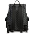 thumbnail image 4 of Mochila de cuero Pu, mochila multifuncional de gran capacidad para ordenador portátil universitario, mochila de viaje informal, mochila de día para adultos y jóvenes Petmoko A55, 4 of 7