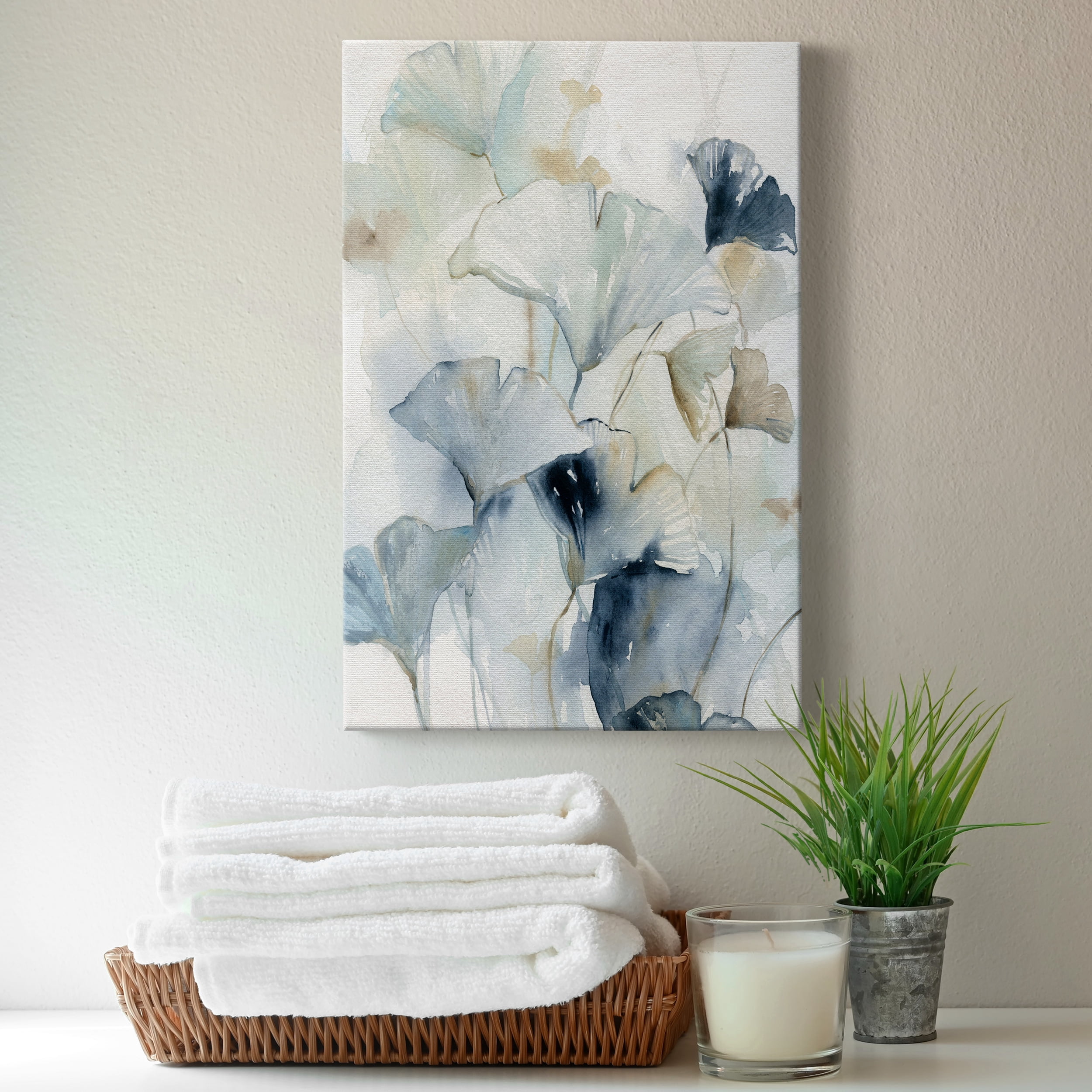 Indigo Ginkgo I Premium Gallery Wrapped Canvas - Ready to Hang - 40 x 60