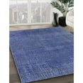 thumbnail image 3 of Ahgly Company Machine Washable Indoor Round Industrial Modern CornflowerBlue Area Rugs, 3' Round, 3 of 7