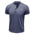 thumbnail image 7 of HOMADLES Casual T-Shirts for Men, Mens T-Shirts with Pocket on Front Button Soft Crewneck Solid Tops Wine 2XL, 7 of 7