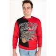 thumbnail image 2 of Colorblock Chicago Basketball Sweatshirt - Graphic Crewneck Pullover, 2 of 4