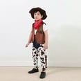 thumbnail image 7 of Zwiiyzr Boys and Girls Four Piece Outfits Cowboy Cowgirl Western Vintage Party Dress Up Clothes Brown, 7 of 7