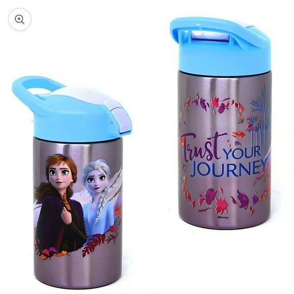 Zak! 15.5oz Stainless Steel Disney Frozen Water Bottle Blue Lavender Insulated