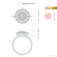 thumbnail image 4 of ANGARA Natural Diamond Cocktail Ring with Scalloped Halo in 14K White Gold for Women (Size-3.25mm| Color-H| Clarity-SI2) | April Birthstone, Anniversary, Jewelry Gift for Women | Natural Diamond Ring, 4 of 8