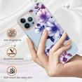 thumbnail image 2 of Allytech iPhone 11 Pro Max Case, Flower Series Crystal Clear Back Cover TPU Rubber Shockproof Scratch Resistant Protection Case Cover for Apple iPhone 11 Pro Max 6.7-inch, Purple Flower, 2 of 5