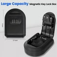 thumbnail image 4 of Magntic Key Lock Box with 4 Digit Combination Lock Hider Under Car, Magnetic Key Holder for Indoors, Outdoor Travel B, 4 of 7