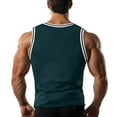 thumbnail image 3 of Yiaimeir Men's Classic Red Sleeveless Jersey Tank Top Athletic Fit Breathable Fabric Perfect For Sports & Casual Wear,Size S-3XL, 3 of 4