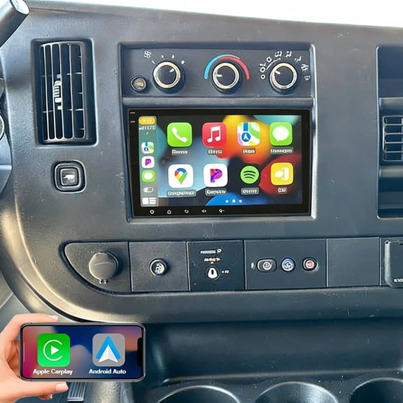 Eforcase Car Stereo Radio for GMC Savana 2008-2024, 8" Touch Screen Android 13 Radio with Wireless Carplay Android Auto Bluetooth GPS Navigation FM RDS WiFi Mirror Link Backup Camera