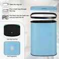 thumbnail image 6 of PayLessHere 13Gal Touchless Trash Can - Stainless Steel Auto Lid for Kitchen, Blue, 6 of 7
