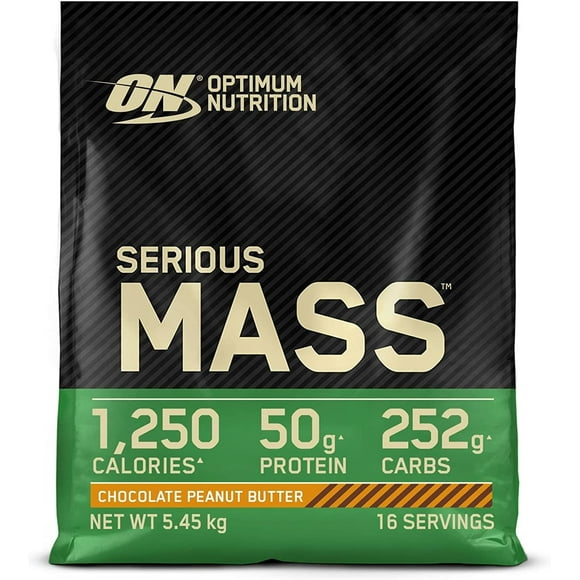 ON SERIOUS MASS CHOCOLATE PEANUT BUTTER 12 LIBRAS OPTIMUM NUTRITION ON SERIOUS MASS COOKIES AND CREAM 12 LIBRAS