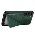 thumbnail image 4 of Allytech Slim Case Compatible with Samsung Galaxy S24 Plus, Crocodile Print PU Leather Magnetic Hidden Card Holder Kickstand Shockproof Full Body Protective Wallet Case for Women Men, Green, 4 of 7