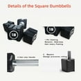 thumbnail image 4 of Square Dumbbells, Weight Dumbbells With Pu Coating, Dumbbell Set With Non-Slip Grip and No-Roll Head for Weight Strength Training15KG(33LB)-Single, 4 of 6