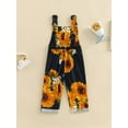 thumbnail image 5 of Genuiskids Toddler Baby Girl Sunflower Jumspuit Overalls Pants with Pocket 18M 2T 3T 4T 5T 6T Kids Girl Suspender Trousers Cute Clothing Outfit, 5 of 9