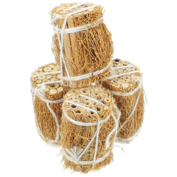 KAKOWELY 4 piezas de pajar en miniatura, modelo de casa de muñecas, decoración de mini fardos para mesa de arena