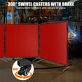 thumbnail image 2 of 3 Panel 6 x 6 ft Vinyl Welding Screen with Frame, Flame-Resistant Vinyl Welding Protection Screen with Lockable Swivel Wheels for Grinding, 2 of 11