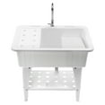 thumbnail image 5 of Miumaeov Freestanding Plastic Laundry Sink Indoor and Outdoor Utility Sink Laundry Tub with Washboard Cold & Hot Water Faucet, 5 of 17