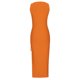 thumbnail image 5 of ICHUANYI ClearanceWomen's Summer Sleeveless High Waist Solid Ribbed Drawstring Ruched Sexy High Slit Dresses(Orange, XXL) ICHUANYI WER20232080506518, 5 of 6