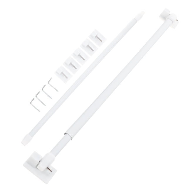 2 Pcs Petite Tringle à Rideaux Tringle à Rideaux Extensible Tringle à Rideaux Réglable Tringle à Rideaux en Plastique