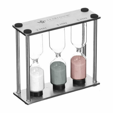 

Teabloom Trio tea timer in brushed stainless steel