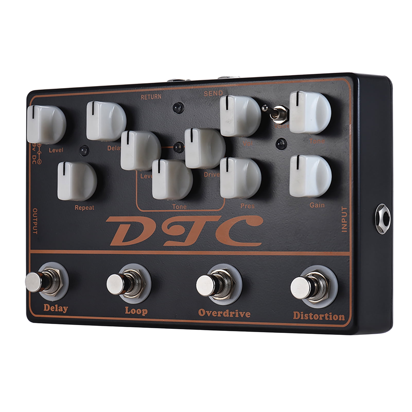 overdrive effect pedal Pedal MOSKYAudio DTC 4-in-1 Electric Guitar Effects Pedal Distortion + Overdrive + Loop + Delay