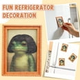 thumbnail image 2 of Funny Frog Magnet, Funny Frog Fridge Magnet Kitchen Decor, Vintage Frog Art Refrigerator, Complete with a Picture Frame for Animal Lovers, Friends(1Pcs), 2 of 8