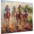thumbnail image 2 of Trademark Fine Art Kentucky Derby by Rio, Wood Slats 18x22, Multi-color, 2 of 8